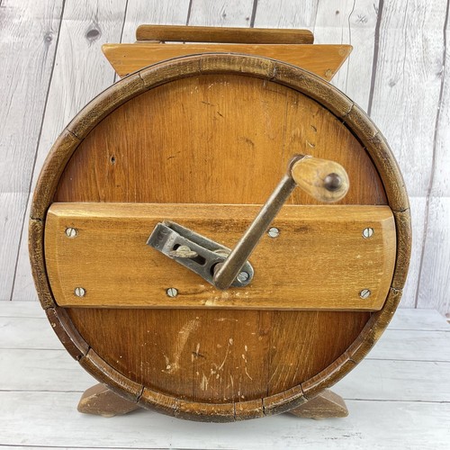 Antique hand crank - antique, wood